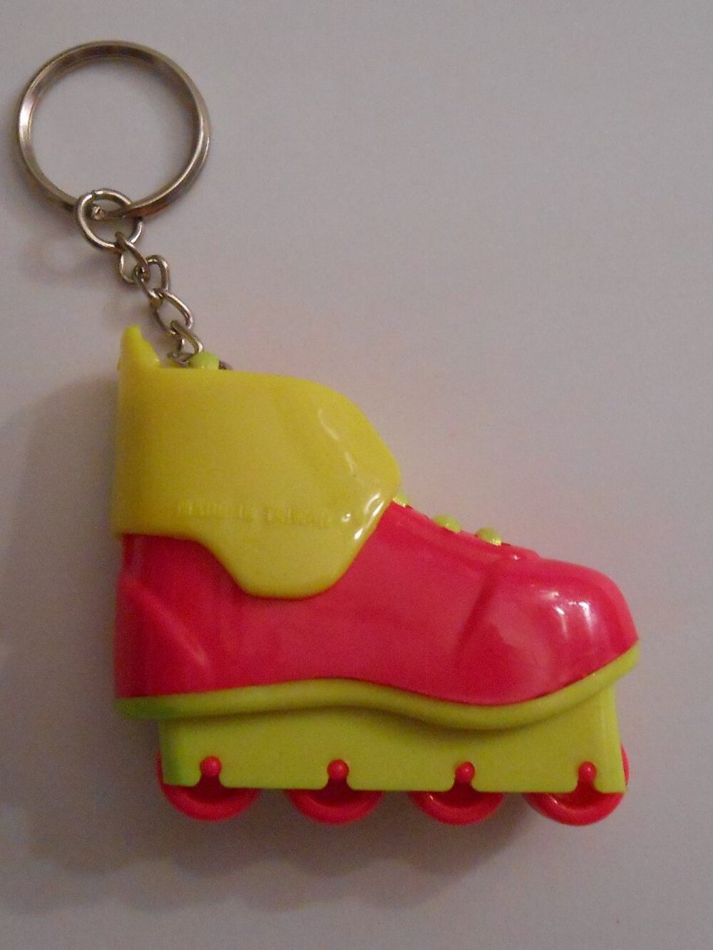 Vintage Rollerblade Keychain, Neon Pink/Yellow, Keys/Accessories, Retro, 90's